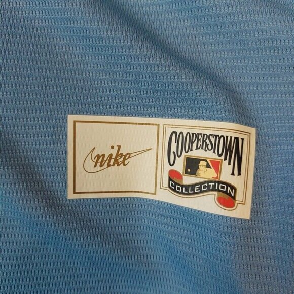 Nike Montreal Expos Full Button Jersey Mens Size L Cooperstown Collection Blue - Picture 7 of 10